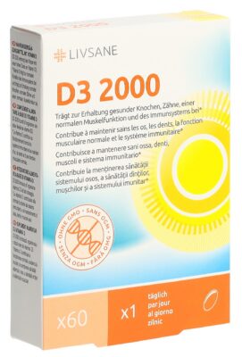 LIVSANE Vitamine D3 2000 caps moll 60 pce