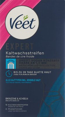 VEET EXPERT band cire froide bikini&aissell 16 pce