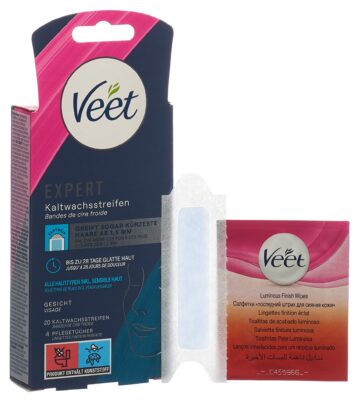 VEET EXPERT band cire froide visage 20 pce