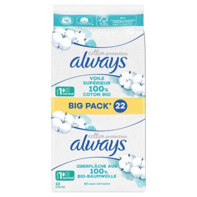 ALWAYS Ultra serv hyg Cot Gr1 Norm BigPack 22 pce