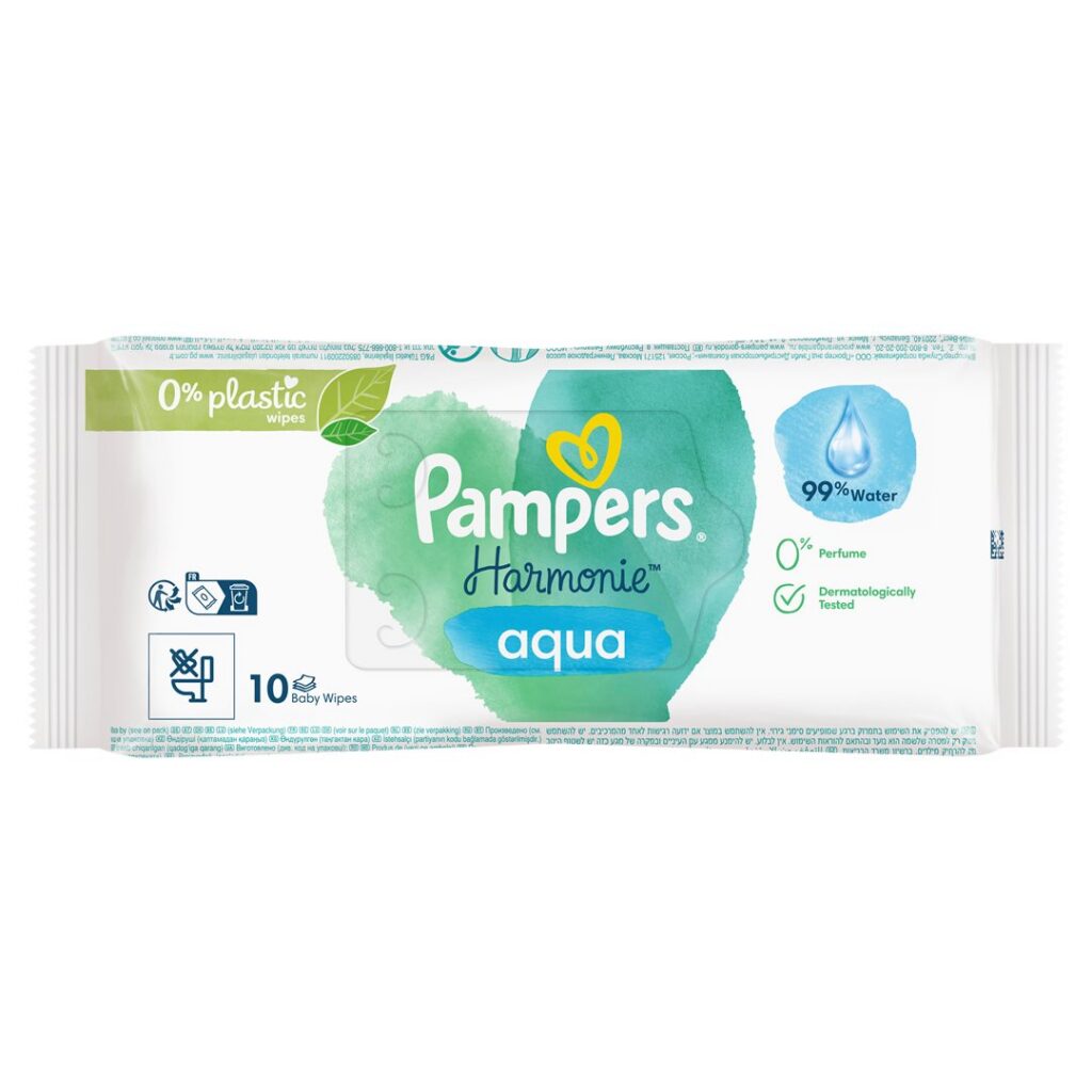 PAMPERS lingettes humi Aqua Soft tou Travel 10 pce
