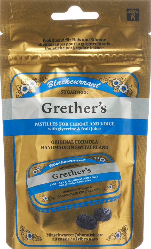 GRETHERS Blackcurrant past s suc sach 110 g