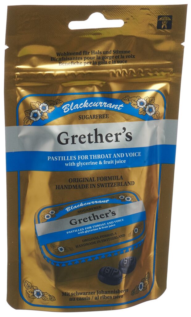 GRETHERS Blackcurrant past s suc sach 110 g