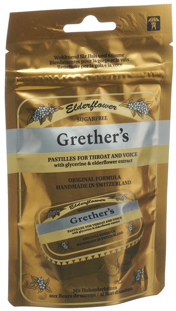 GRETHERS Elderflower past s suc sach 110 g