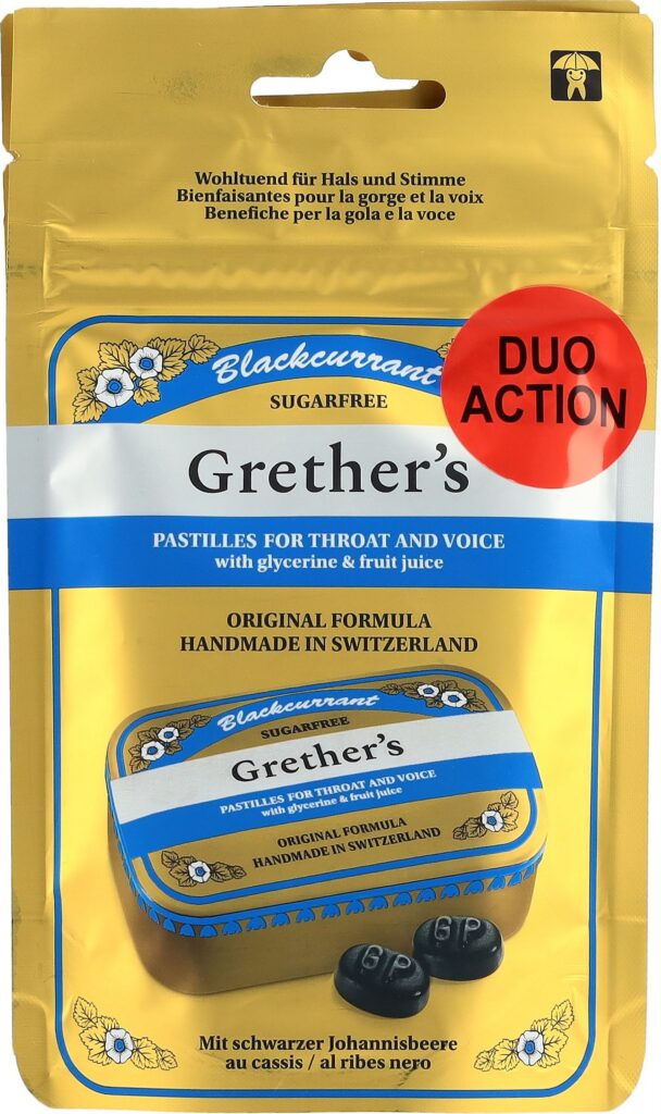 GRETHERS Blackcurrant past s suc DUO 2 sach 110 g