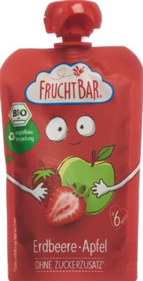 FRUCHTBAR purée fruits bio fraise pomme 100 g