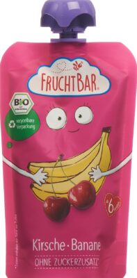 FRUCHTBAR purée fruits bio cerise banane 120 g
