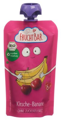FRUCHTBAR purée fruits bio cerise banane 120 g