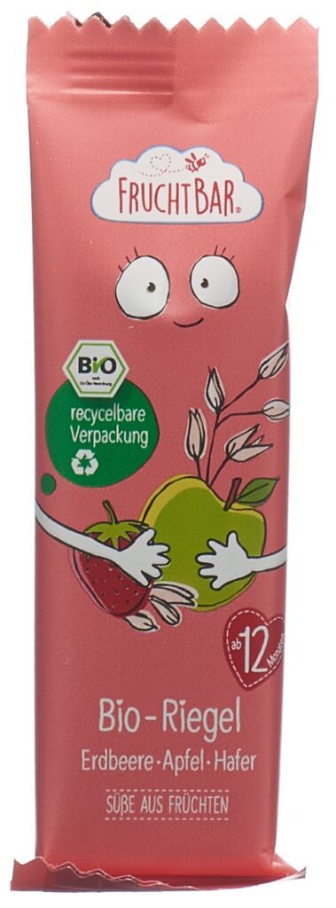 FRUCHTBAR barres bio fraise pomme avoine 6 x 23 g