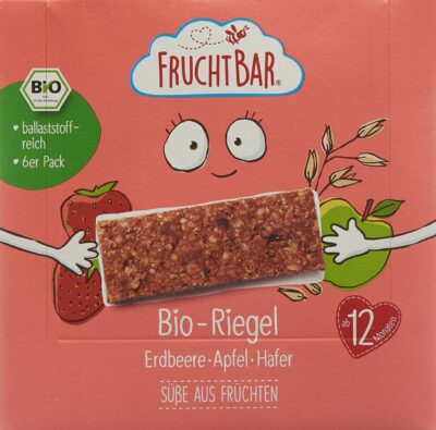 FRUCHTBAR barres bio fraise pomme avoine 6 x 23 g
