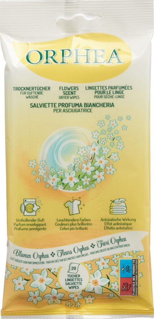 ORPHEA lingettes pour sèche-linge fleurs 20 pce