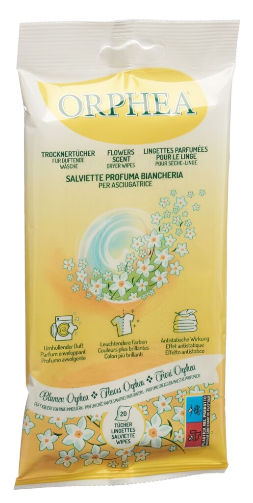 ORPHEA lingettes pour sèche-linge fleurs 20 pce