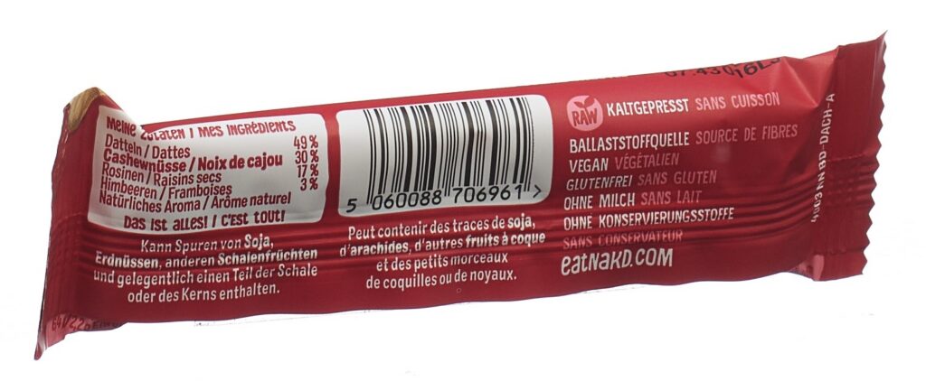 NAKD barre Berry Delight 4 x 35 g
