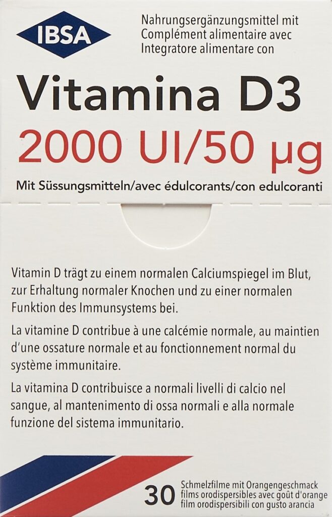 VITAMINA D3 film orodisp 2000 I.U. (nouv) 30 pce