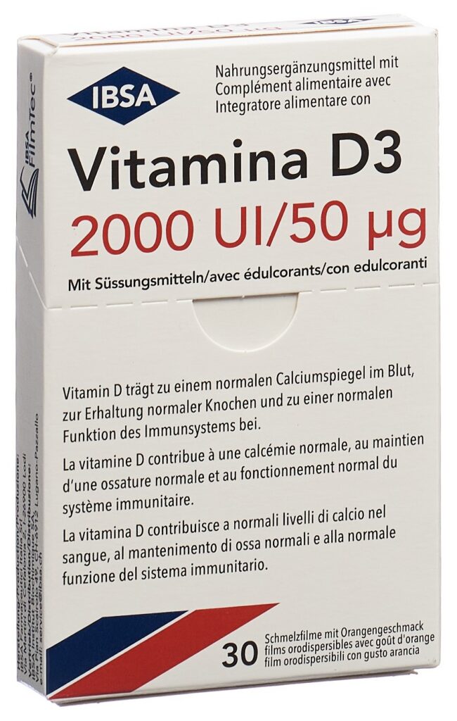 VITAMINA D3 film orodisp 2000 I.U. (nouv) 30 pce