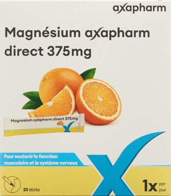 MAGNESIUM AXAPHARM direct sticks 375 mg 20 pce