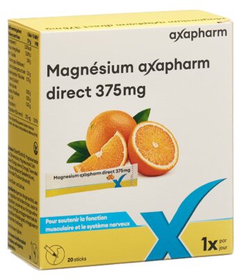 MAGNESIUM AXAPHARM direct sticks 375 mg 20 pce