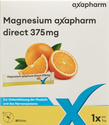 MAGNESIUM AXAPHARM direct sticks 375 mg 20 pce