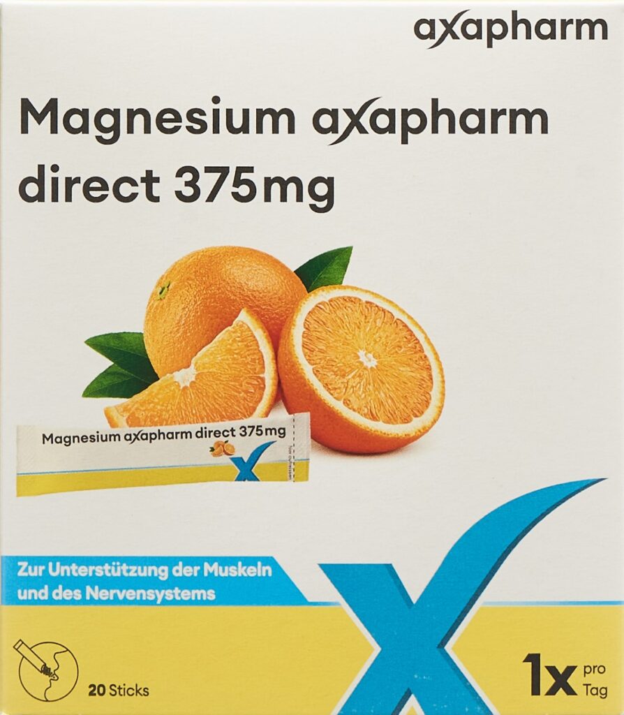 MAGNESIUM AXAPHARM direct sticks 375 mg 20 pce