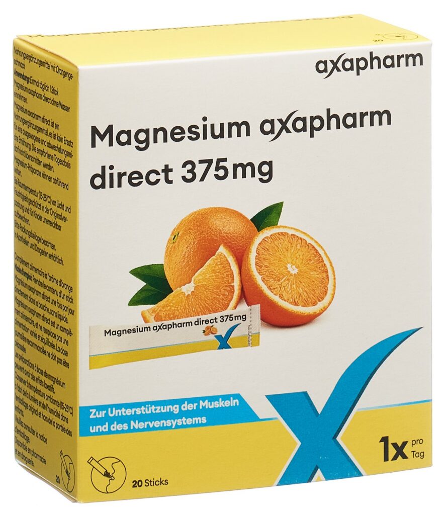 MAGNESIUM AXAPHARM direct sticks 375 mg 20 pce