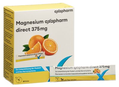 MAGNESIUM AXAPHARM direct sticks 375 mg 20 pce