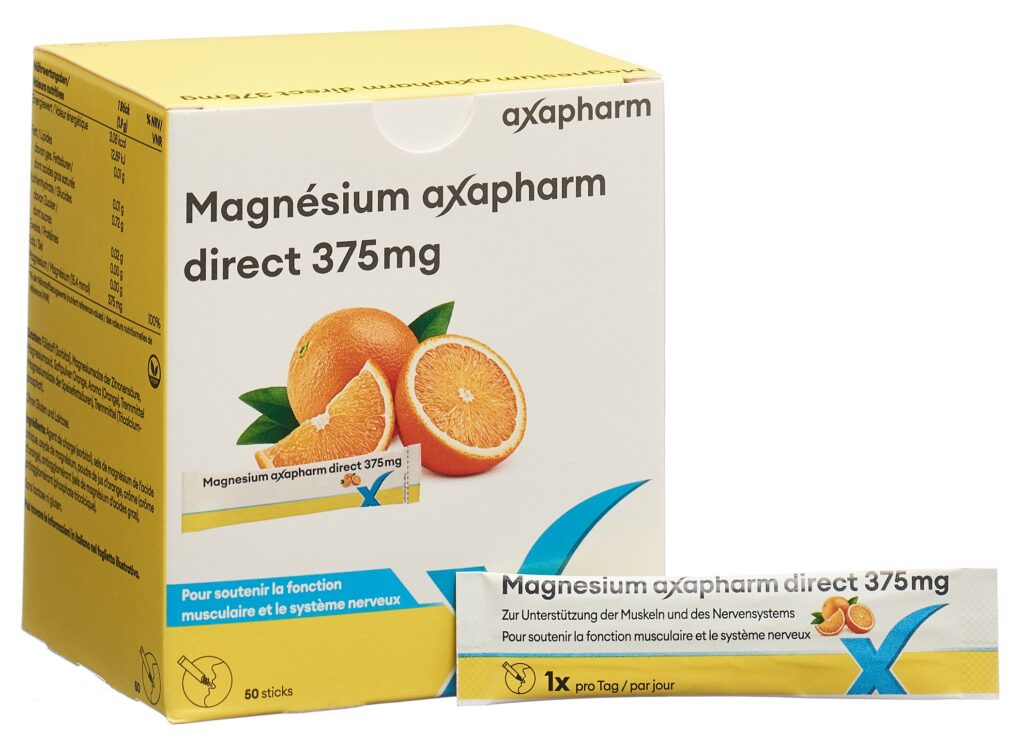 MAGNESIUM AXAPHARM direct sticks 375 mg 50 pce