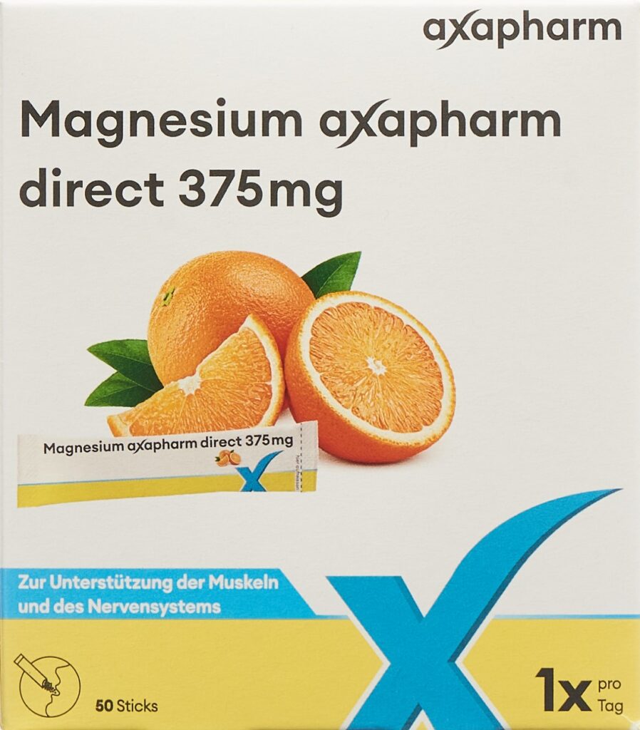 MAGNESIUM AXAPHARM direct sticks 375 mg 50 pce