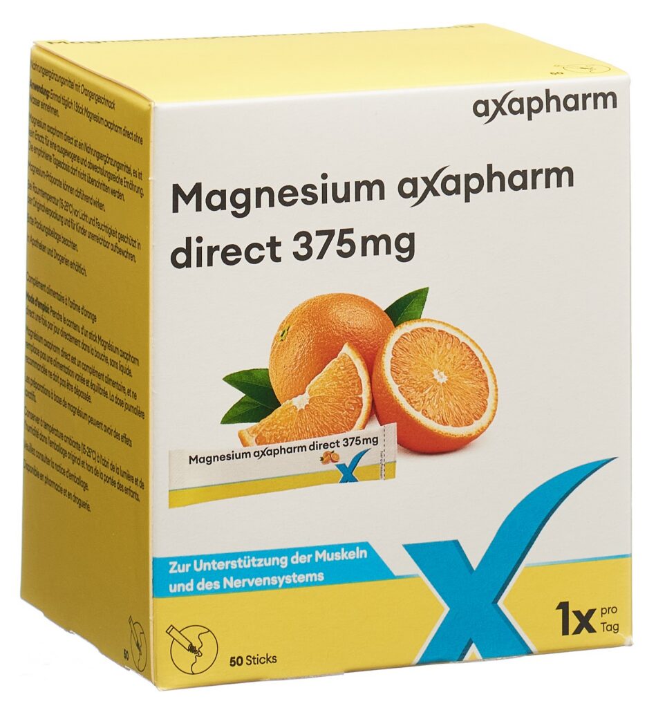 MAGNESIUM AXAPHARM direct sticks 375 mg 50 pce