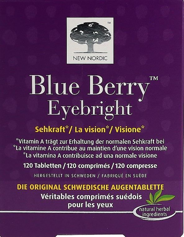 NEW NORDIC Blue Berry Eyebright cpr 120 pce