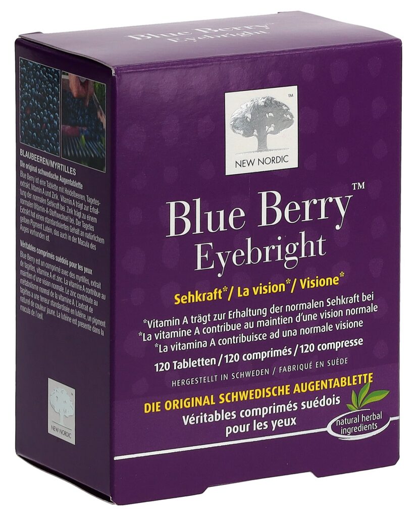 NEW NORDIC Blue Berry Eyebright cpr 120 pce