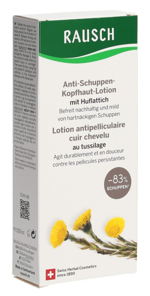 RAUSCH lot antipelliculaire cuir chev tussi 200 ml