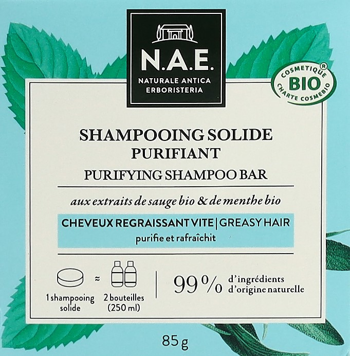 N.A.E. Solid Soap shampooing cheveux gras 85 g