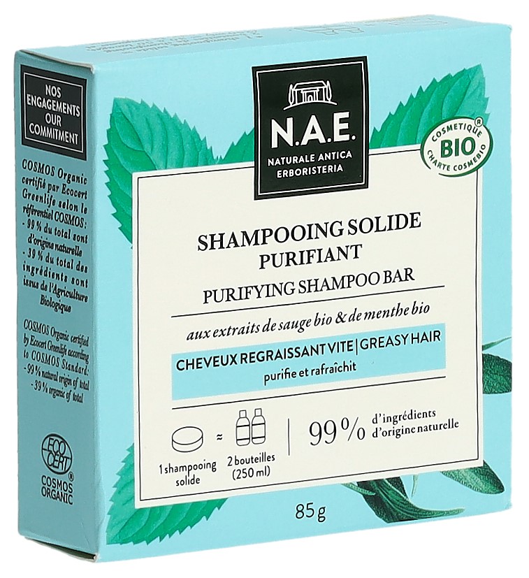 N.A.E. Solid Soap shampooing cheveux gras 85 g