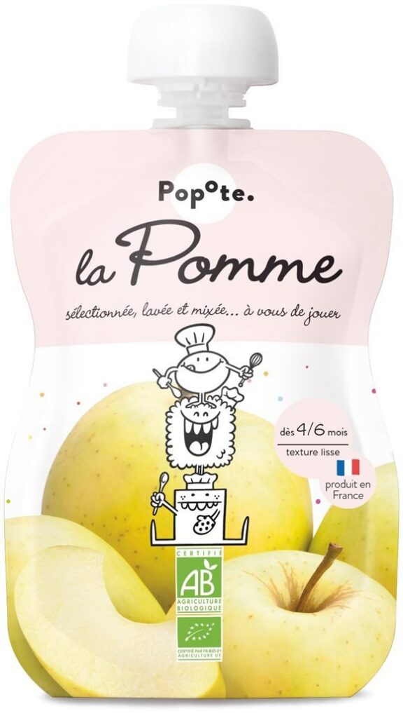 POPOTE gourde pomme lisse bio 120 g