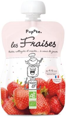 POPOTE gourde fraise bio 120 g