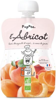 POPOTE gourde abricot bio 120 g