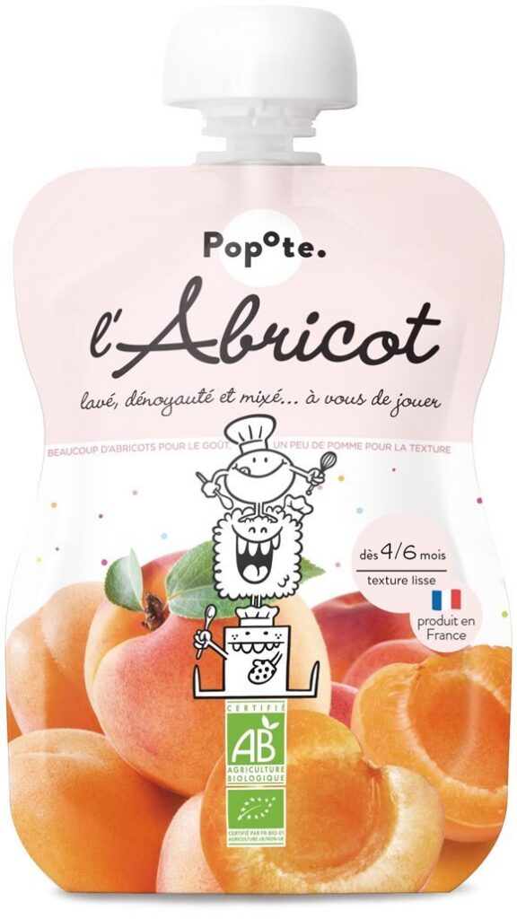 POPOTE gourde abricot bio 120 g