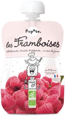 POPOTE gourde framboise bio 120 g