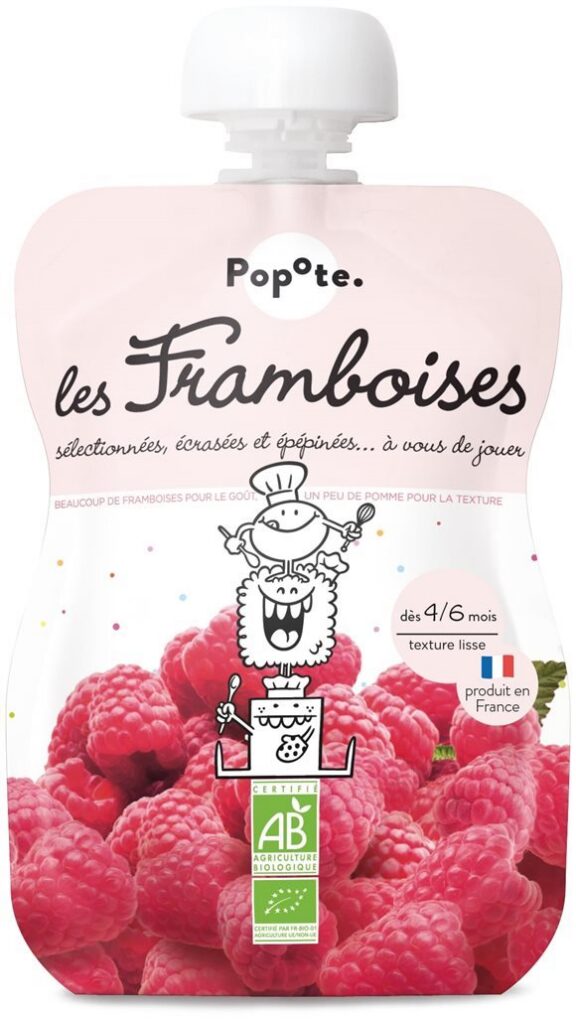 POPOTE gourde framboise bio 120 g