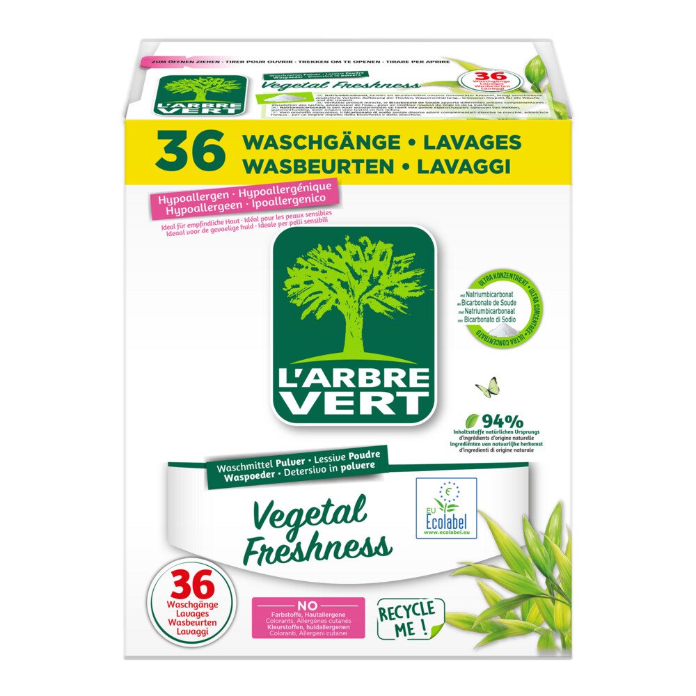 L'ARBRE VERT lessive pdr vegetal fresh 1.8 kg