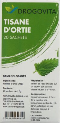 DROGOVITA tisane d'ortie sach 20 pce