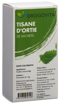 DROGOVITA tisane d'ortie sach 20 pce