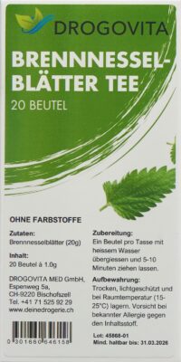 DROGOVITA tisane d'ortie sach 20 pce