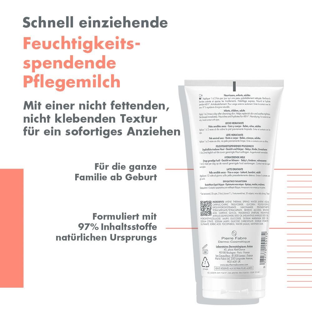 AVENE XeraCalm Nutrition lait hydrata tb 200 ml