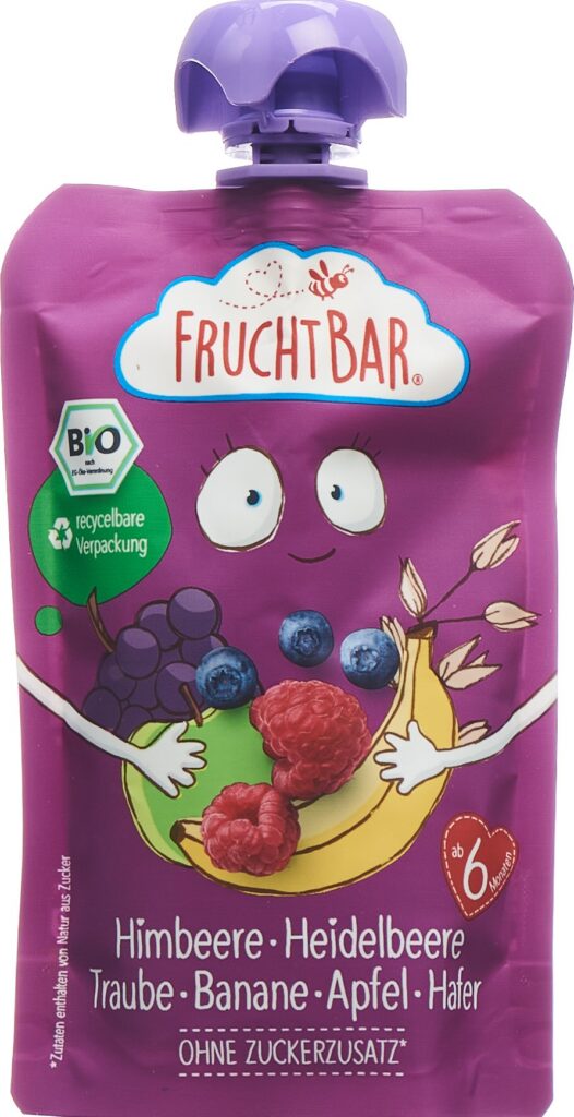 FRUCHTBAR purée fruits bio fram myrt rais ba 100 g