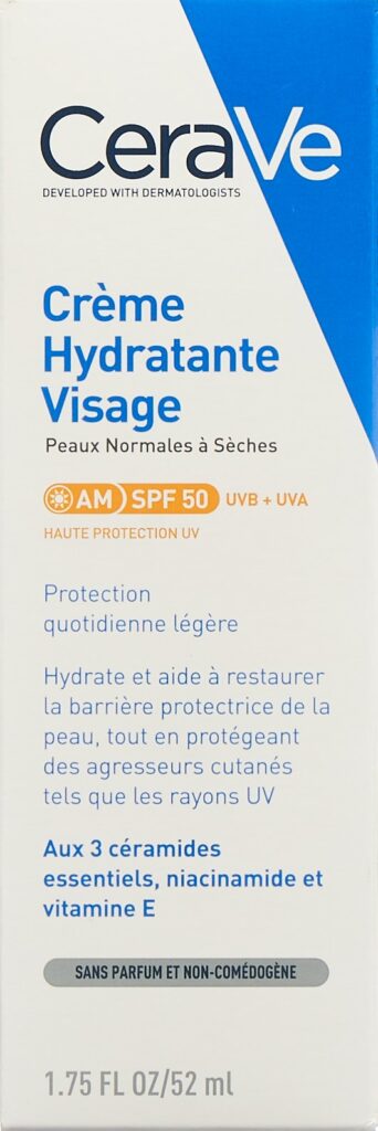 CERAVE Crème hydratante visage SPF50 52 ml