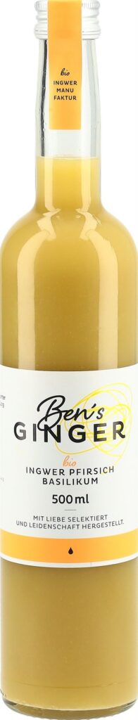 BEN'S GINGER conc ging-pêche-basilic bio 500 ml