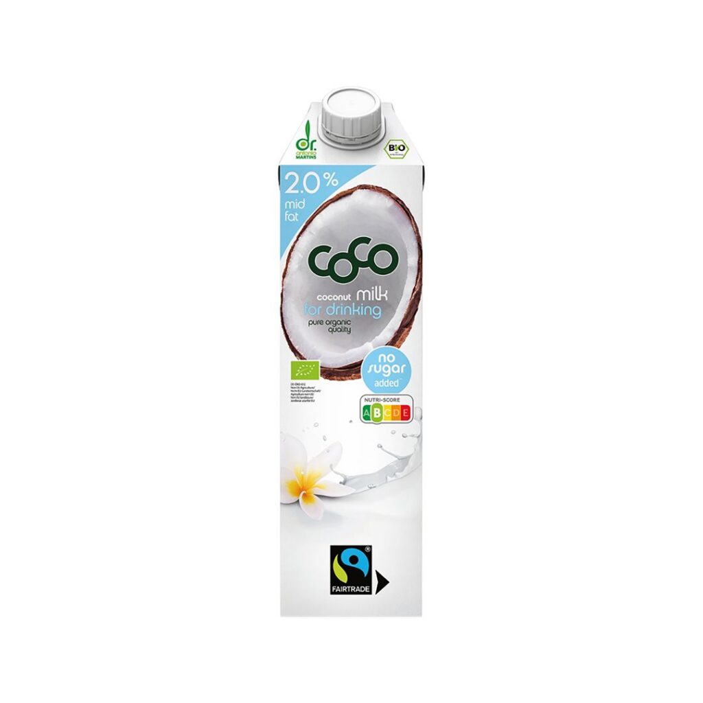 DR. MARTINS coco milk 2 % à boire tétra 1 lt