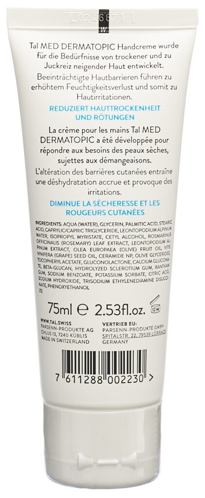 TAL Med crème mains dermatopic tb 75 ml