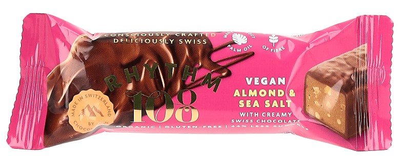 RHYTHM108 chocolate bar almond sea salt 33 g